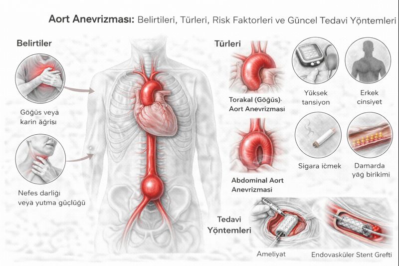 Aort Anevrizması: Belirtileri, Türleri, Risk Faktörleri ve Güncel Tedavi Yöntemleri