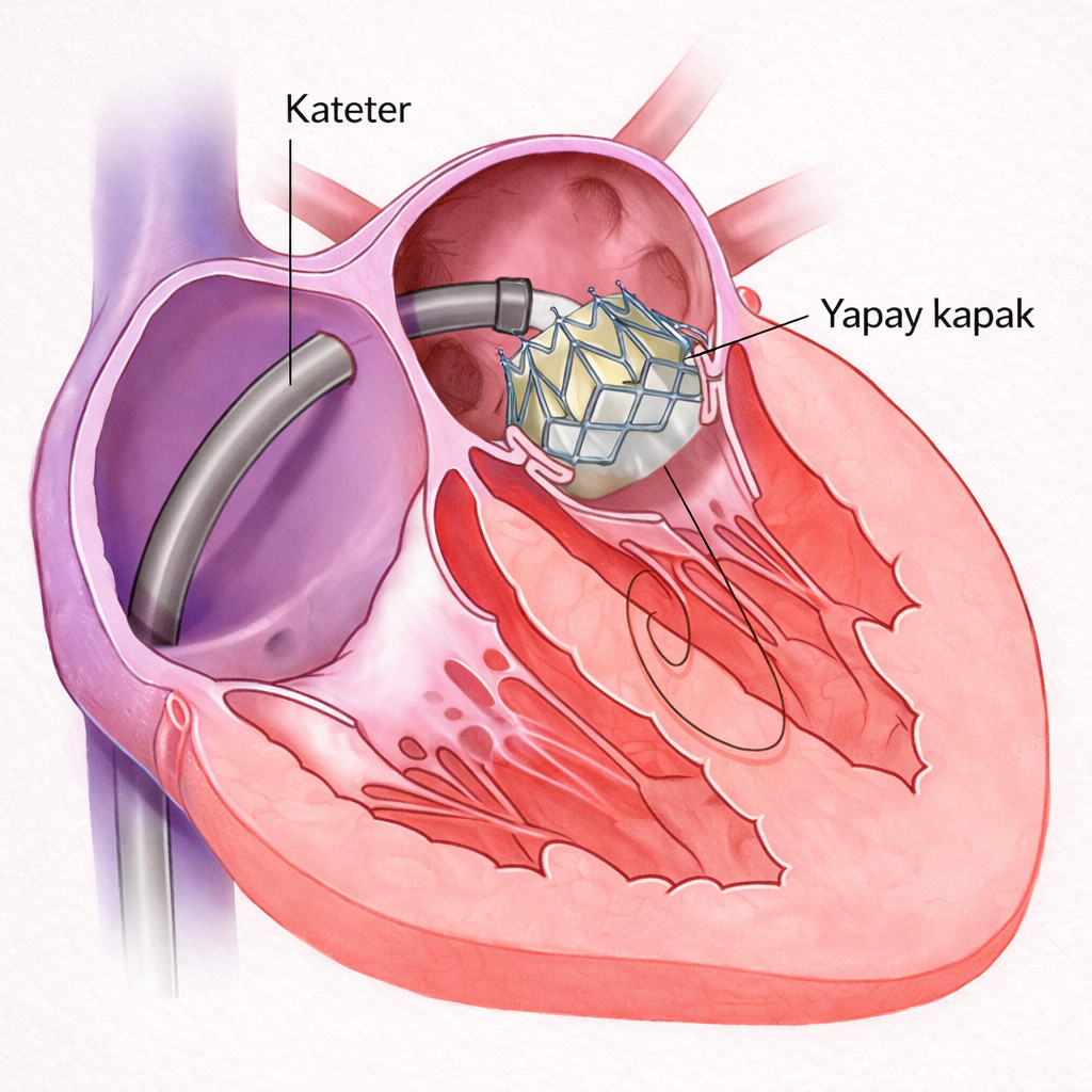 Kateter ve yapay kalp kapağı yerleştirilmesi