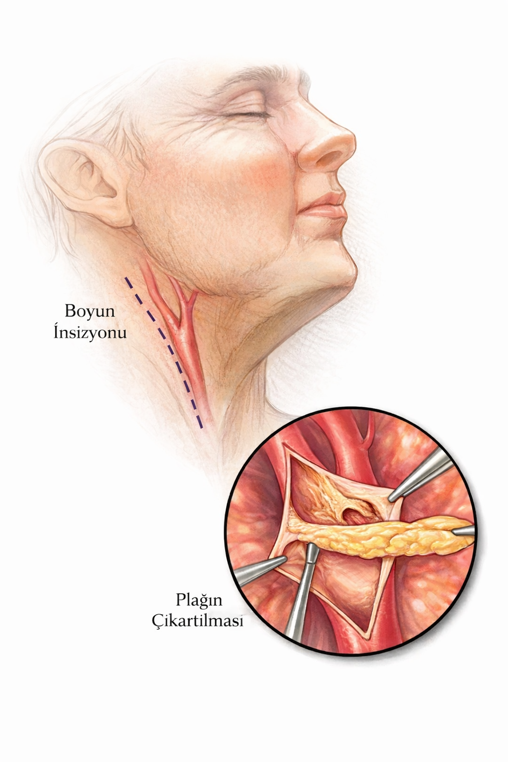Boyun cerrahisi ve plak çıkarımı